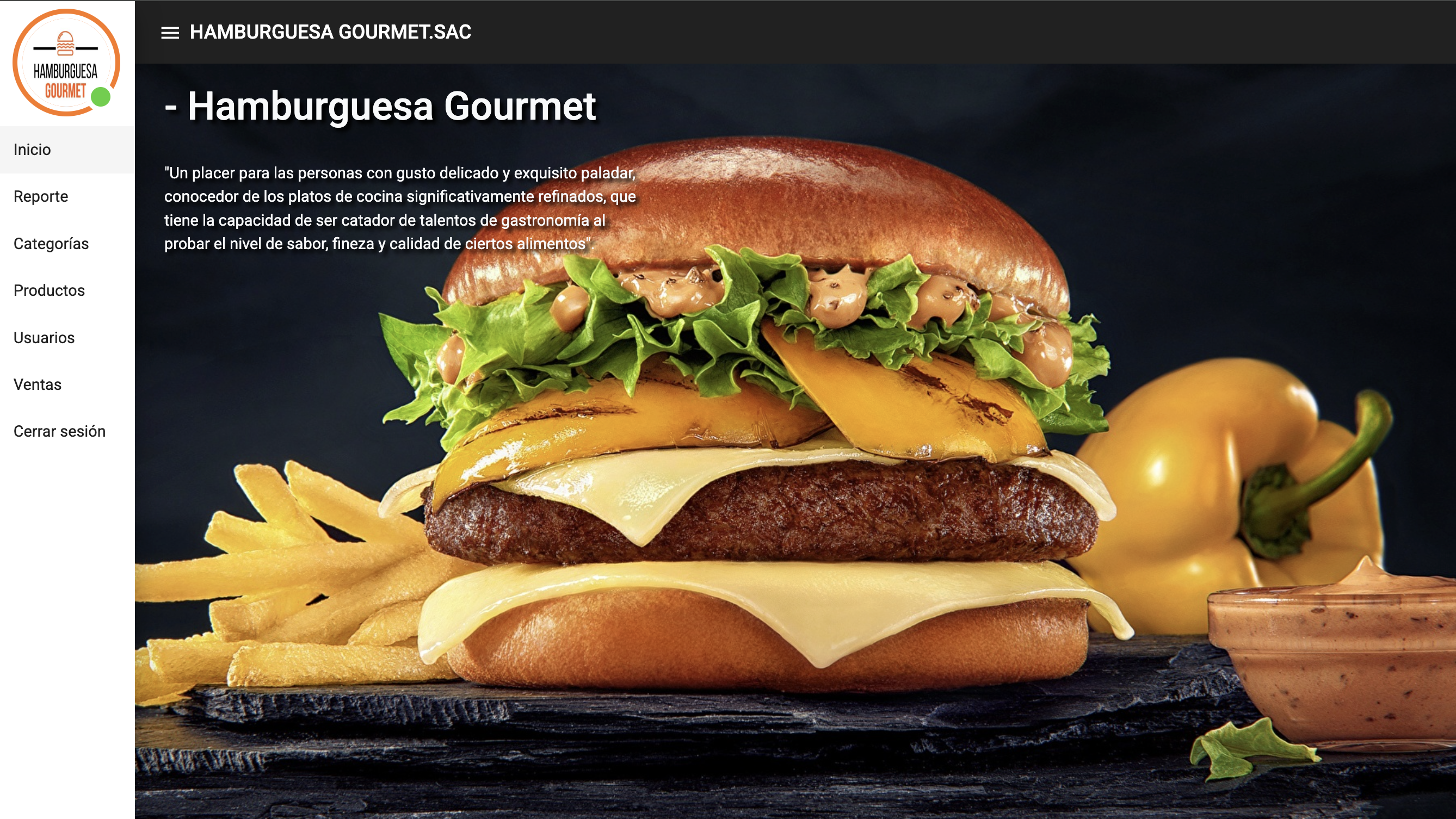 Screenshot del proyecto web